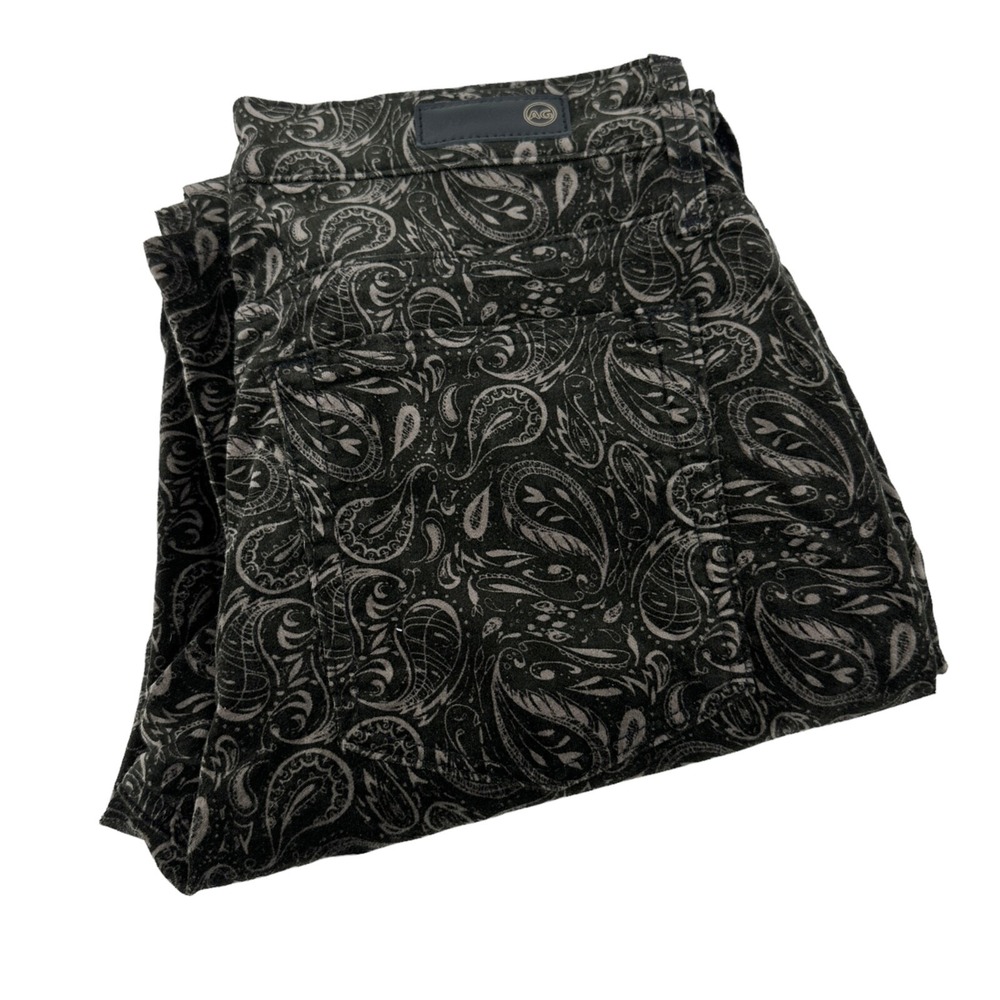 ANTHROPOLOGIE AG The Stevie Velvet High-Rise Slim Ankle Jeans Size 29R Paisley